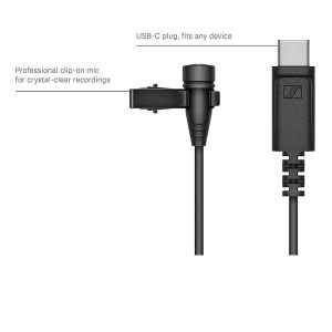 میکروفون یقه ای با سیم سنهایزر مدل XS Lav رابط USB-C
